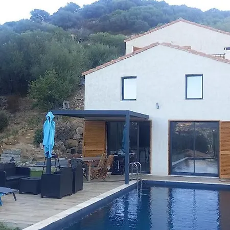 Maison Neuve Vue Imprenable Piscine Et Spa Calenzana Exterior photo